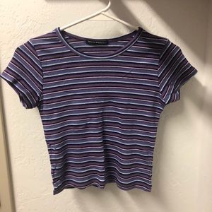 Never Worn Multicolor Cropped Brandy Tee